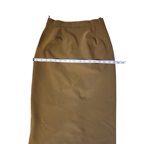 Prada Midi Skirt Women's Size 40 IT (US 2) Minimalist Nylon Pencil Dark Taupe - Picture 9 of 10
